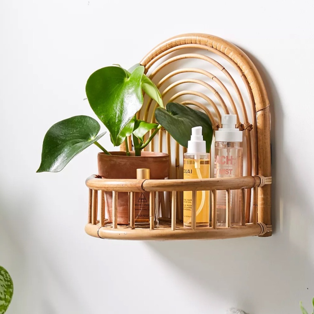 Urban Outfitters Rattan Arc Shelf Boho